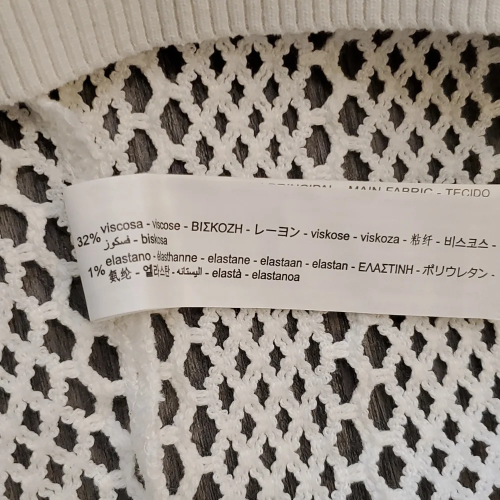 Zara White Crochet Vest size Medium - Picture 8 of 10